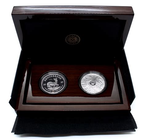 2020 1oz Silver Krugerrand Leopard Privy Mark and 1oz Silver Leopard Combo Set