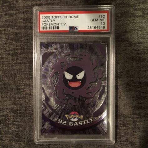 Gastly Topps Chrome Series Holo Foil Pokemon Card Psa Gem Mt