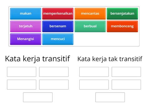 Mengenal Pasti Kata Kerja Transitif Dan Tak Transitif Group Sort