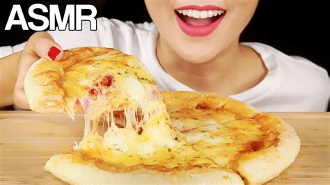 Asmr Cheese Pizza Homemade Eating Sounds Mukbang No Talking Youtube