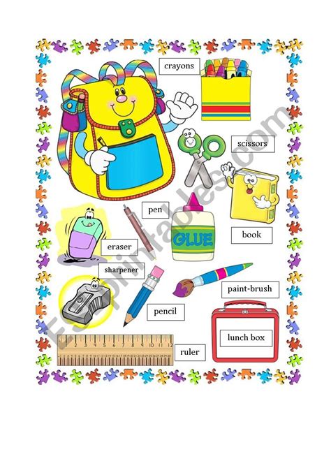 School Supplies Esl Worksheet By Hernandez