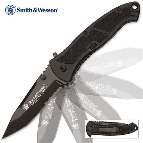 Smith And Wesson Special Ops Assisted Opening Pocket Knife Tanto Serrated