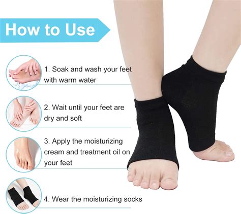 Moisturizing Gel Heel Socks For Dry Cracked Heels Repair Pairs Gel