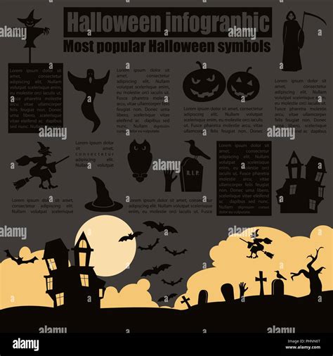 Halloween Infographic Design Vector Illustration Stock Vector Image