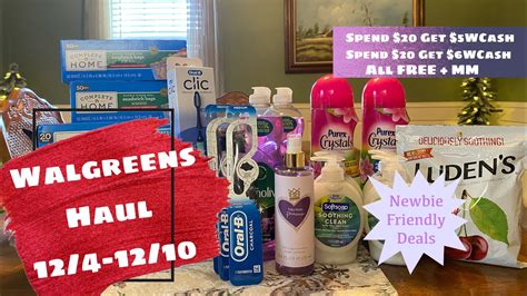 WALGREENS HAUL 12 4 12 10 NEWBIE FRIENDLY DEALS ALL FREE 0 79MM