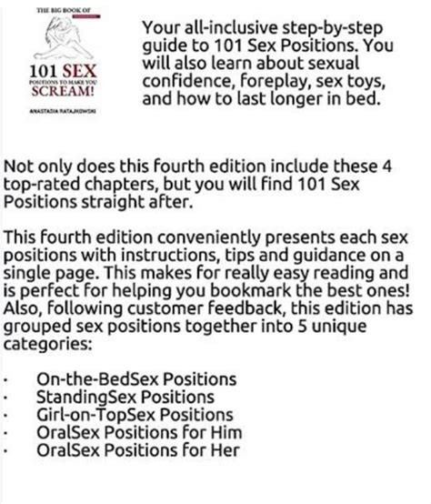 Your All Inclusive Step By Step Guide To 101 Sex Positions You Will Also