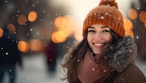 Premium Photo | A woman smiling with a hat