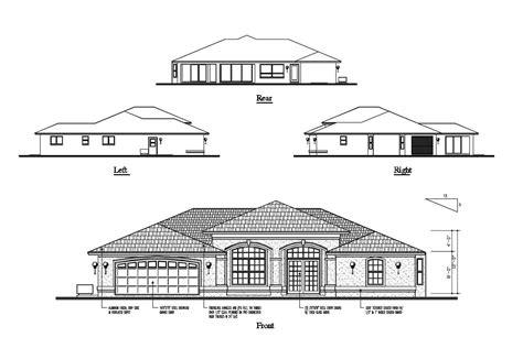 Single Floor House Elevation In DWG File Cadbull