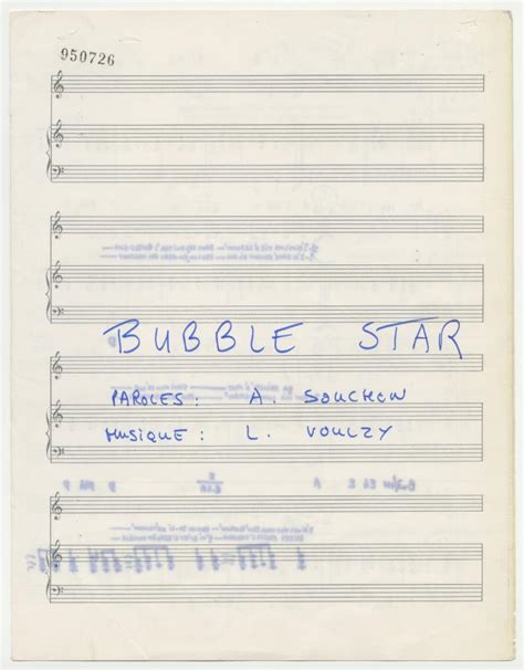 Musée SACEM Partition Bubble Star