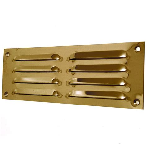 Louvre Air Vent Cover 9 X 3 Polished Brass Unlacquered Broughtons Lighting And Ironmongery