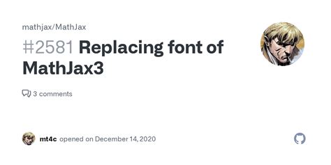 Replacing font of MathJax3 · Issue #2581 · mathjax/MathJax · GitHub