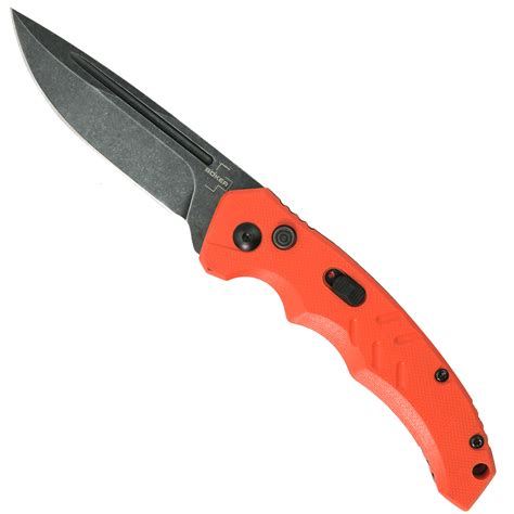 Boker Plus Exclusive Orange Intention Ii Auto Knife Dark Stonewash D2