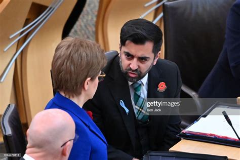 Nicola Sturgeon Confers With Health Secretary Humza Yousaf Before News Photo Getty Images