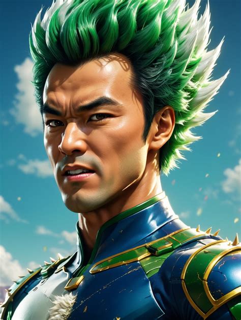 Premium Free Ai Images Bruce Lee As Dragon Ball Character Vegeta