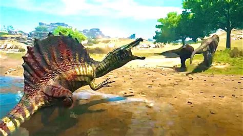 Spino Bullies Two Rexes Path Of Titans Realism Youtube