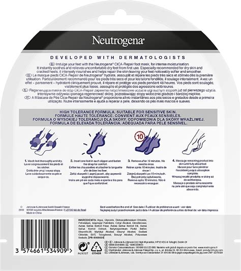 Neutrogena Cica Repair Foot Mask Masque Pour Pieds Makeup Be