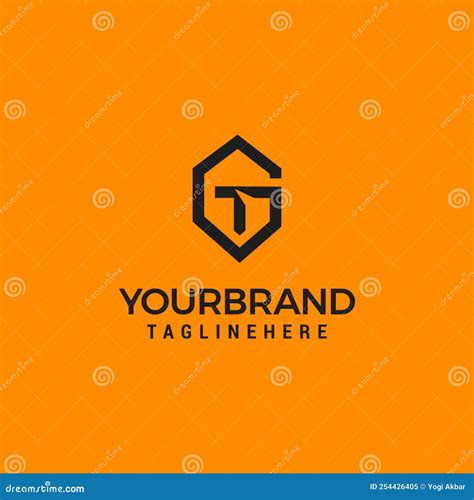 Abstract Alphabets Letters GT Or TG Logo Design Template Vector Stock