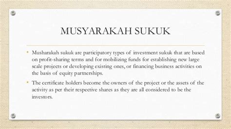 SUKUK (MUSHARAKAH)