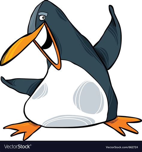 Happy Penguin Royalty Free Vector Image Vectorstock