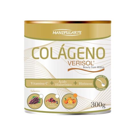 Colágeno Verisol Com Ácido Hialurônicovitamina C E Hibiscus Extrato