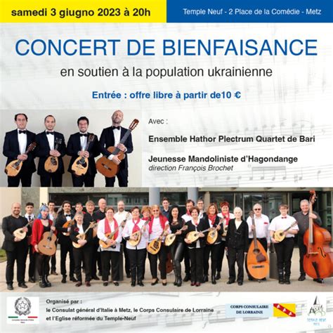 Concert de bienfaisance en soutien à la population Ukrainienne