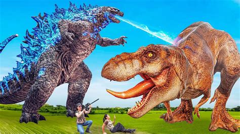 The Best Of Dinosaur Attack T Rex Vs Godzilla Dinosaur Battles In