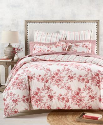 Martha Stewart Collection Winter Floral Flannel Duvet Covers Created ...