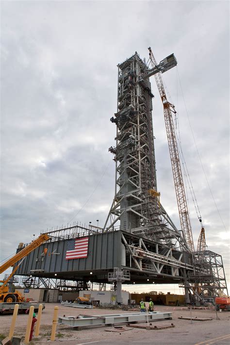 Orion Walkway NASA Mounts Astronaut Access Arm On SLS Tower Space