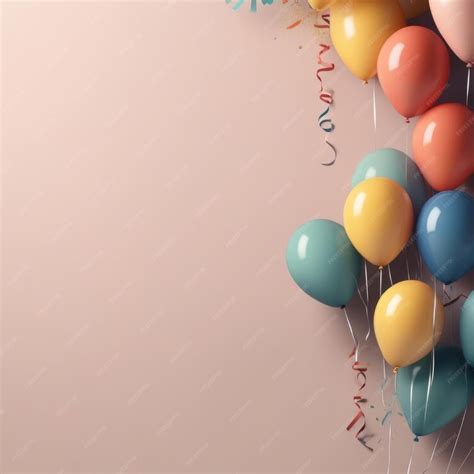 Premium Photo | Birthday background with balloons birthday background with balloons colorful ...