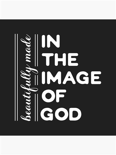 Christian Design Beautifully Made In The Image Of God Poster For Sale By Simplydesignart