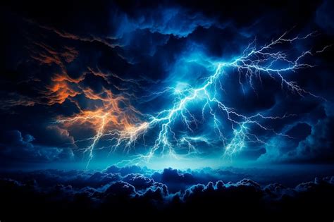 Lightning and thunder background image | Premium AI-generated image