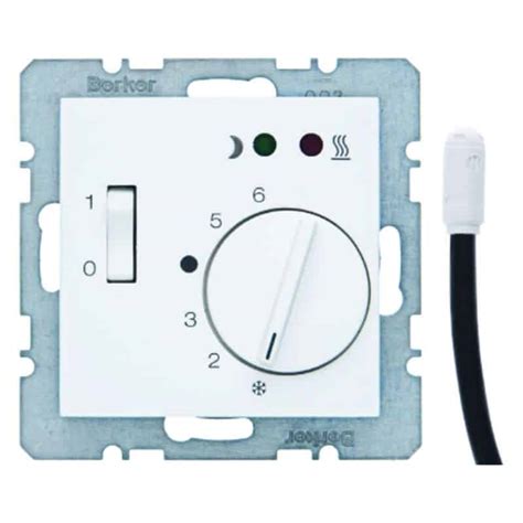 BERKER S 1 B x Fußbodentemp Regler mit Zentralstück und Fühler