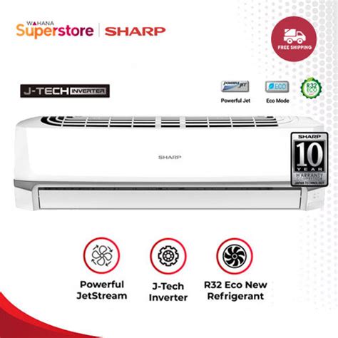 Sharp AC Inverter Wall Mounted Split 1 2 PK AH X6ZY Lazada Indonesia