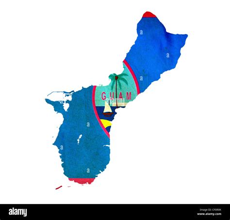 Map Of Guam Isolated Stock Photo Alamy