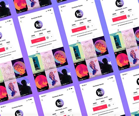 Tiktok Profile Mockup Psd File Behance