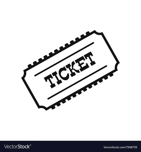 Train ticket icon Royalty Free Vector Image - VectorStock