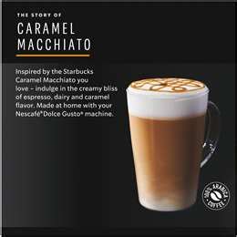 Starbucks Nescafe Dolce Gusto Caramel Macchiato Coffee Pods Pack