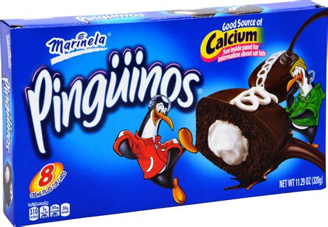 Marinela Pinguinos Cream Filled Chocolate CupCakes, 8 count, 11.2 oz ...