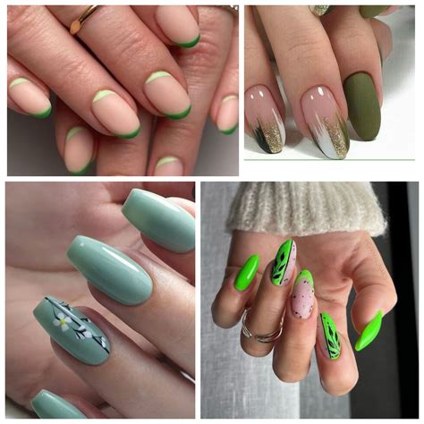 Diseños de Uñas de color verde 2024 Manicura Muy Trendy