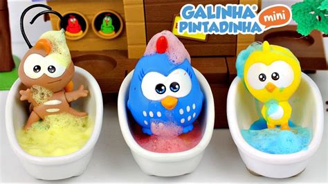 GALINHA PINTADINHA PINTINHO AMARELINHO HISTORINHA BANHO DE ESPUMA