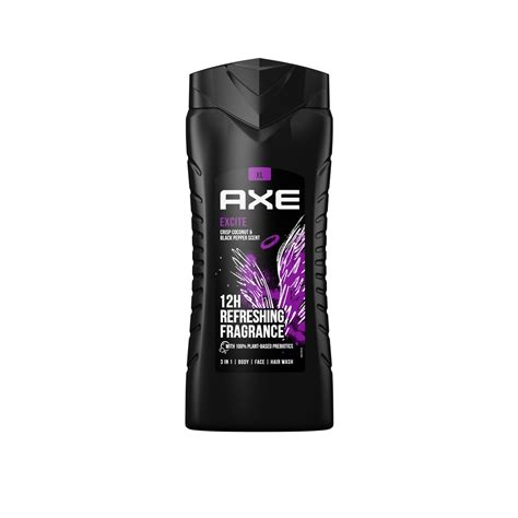 Axe Excite 12h Long Lasting Fragrance 3-In-1 Body Wash 400ml (13.5floz ...