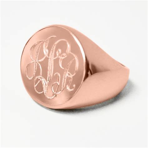 Monogrammed Engraved Signet Ring