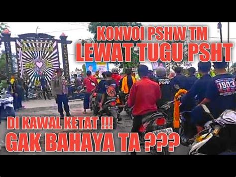 Konvoi Pshw Tm Melewati Tugu Psht Sh Terate Lari Latihan Sh Winongo Stk