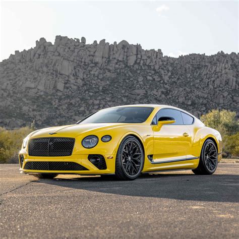 Yellow Bentley Continental Gt Mv Forged Bespoke Wheels