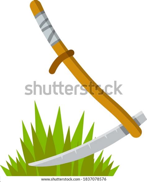 Village Scythe Wooden Tool Blade Process Stock Vector (Royalty Free) 1837078576 | Shutterstock