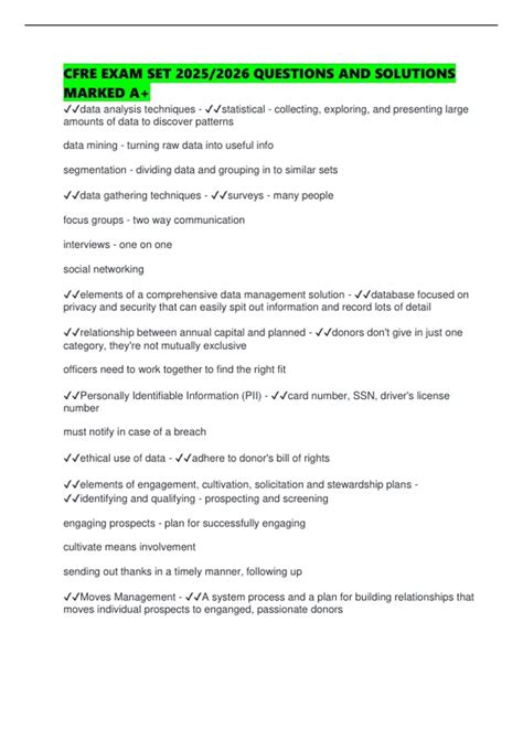 Cfre Exam Sample Questions 6