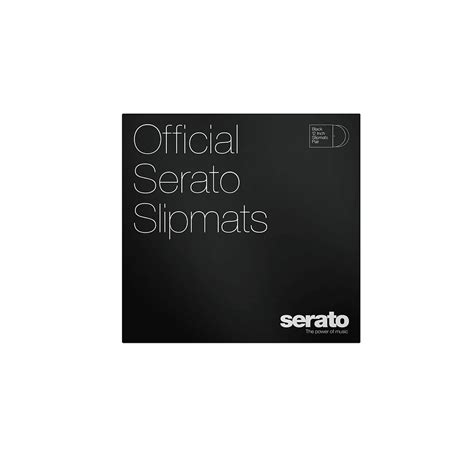 Serato DJ Logo Slipmats White On Black Pair Tienda Digital