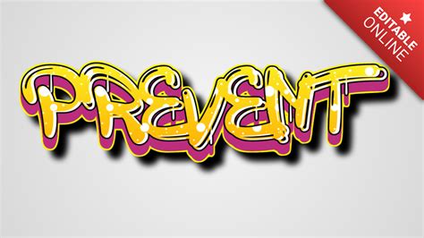 Prevent Graffiti Tag Text Effect Generator