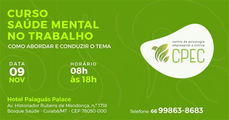 Curso Saúde Mental No Trabalho E Saúde Mental Do Trabalhador Como