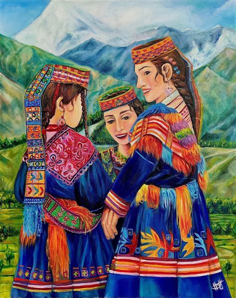 Colours of Kalash Pakistani Oil Paintings Pakistan Art Pakistan ...